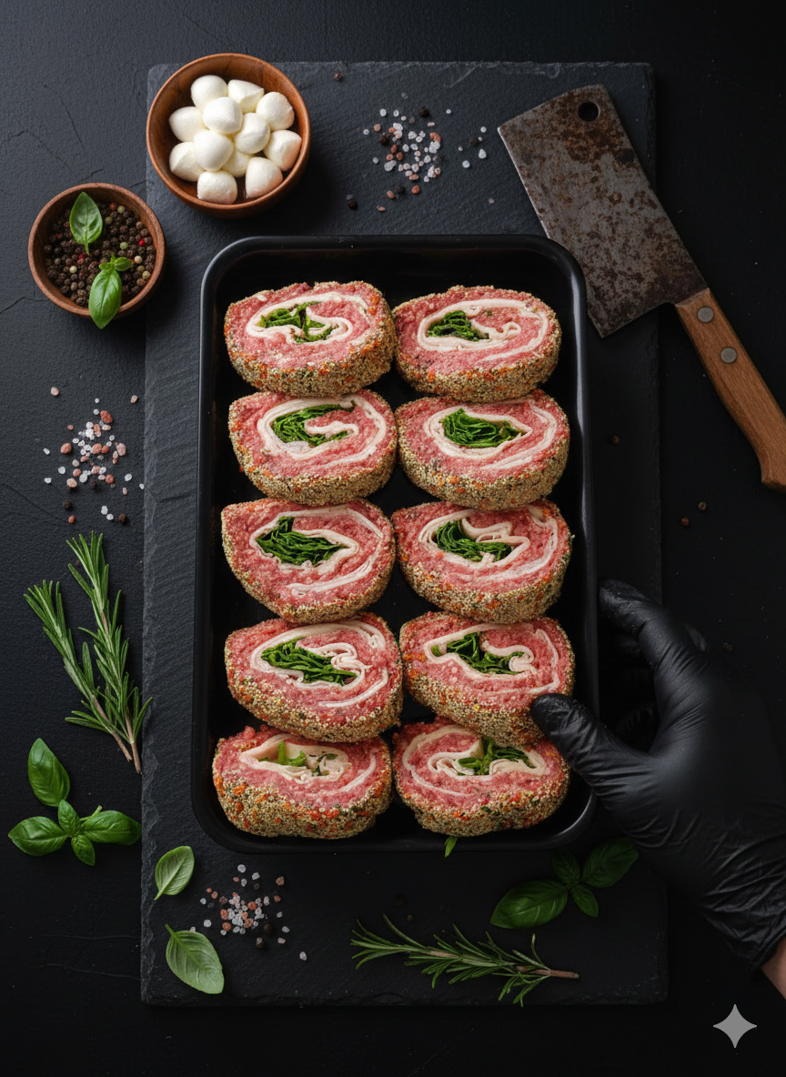 rotolo di macinato farcito